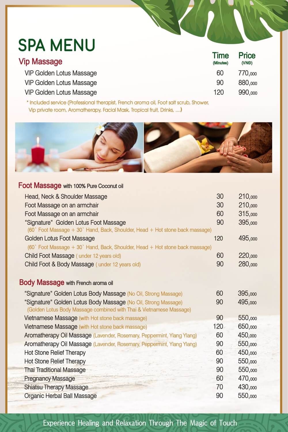 The Price Of Massage Service In District 1 District 3 District 7 