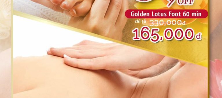 Spa Golden Lotus Đà Nẵng giảm 50% các dịch vụ massage 60 phút.