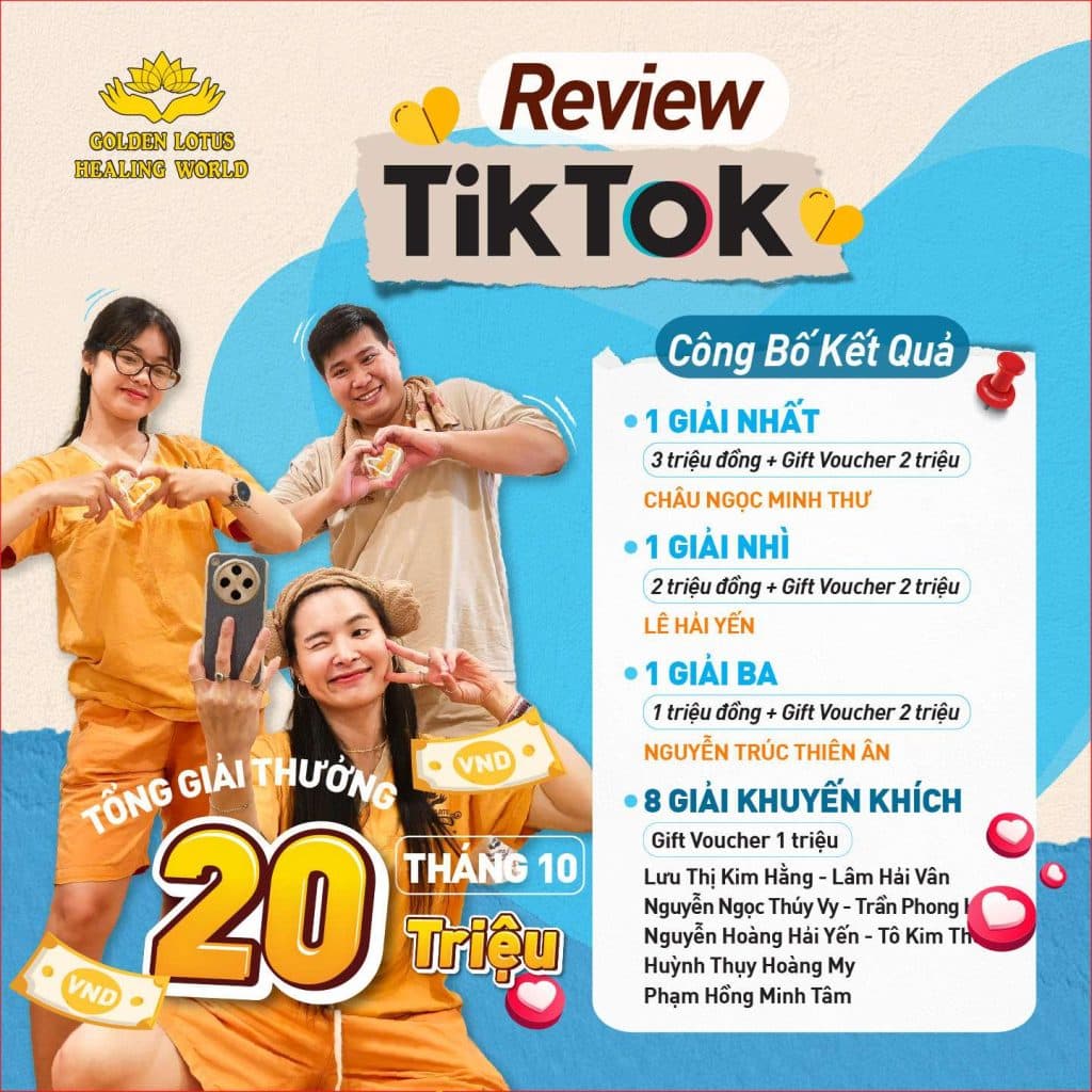 CÔNG BỐ KẾT QUẢ CHƯƠNG TRÌNH REVIEW TIKTOK THÁNG 10