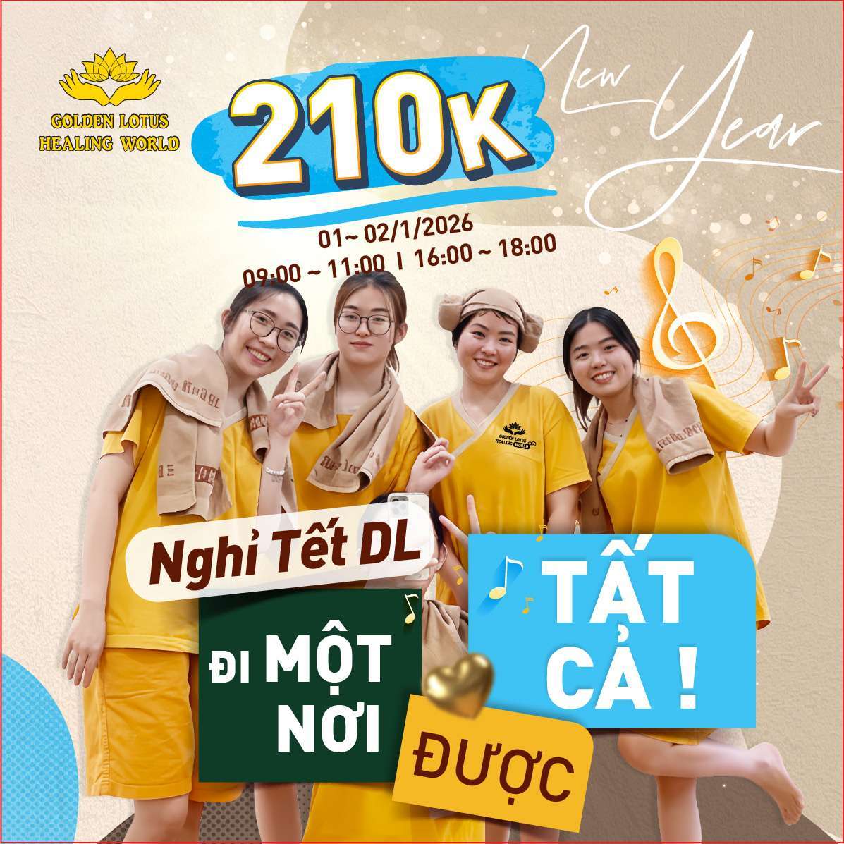 Nghỉ Tết Dương Lịch - Đi 1 Nơi, Được Tất Cả!