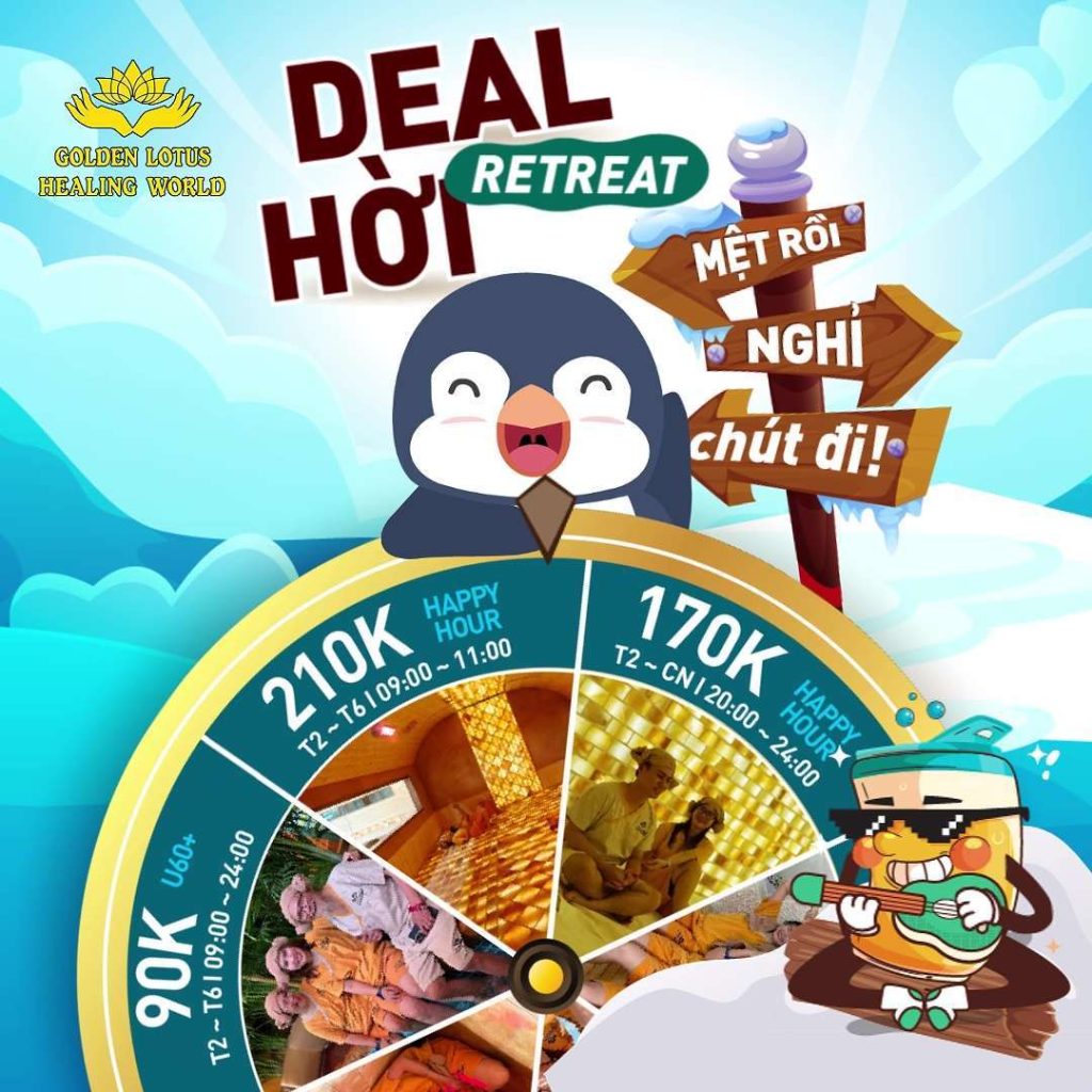 DEAL HỜI NGHỈ DƯỠNG - MỆT RỒI, NGHỈ CHÚT ĐI - GOLDEN LOTUS HEALING WORLD