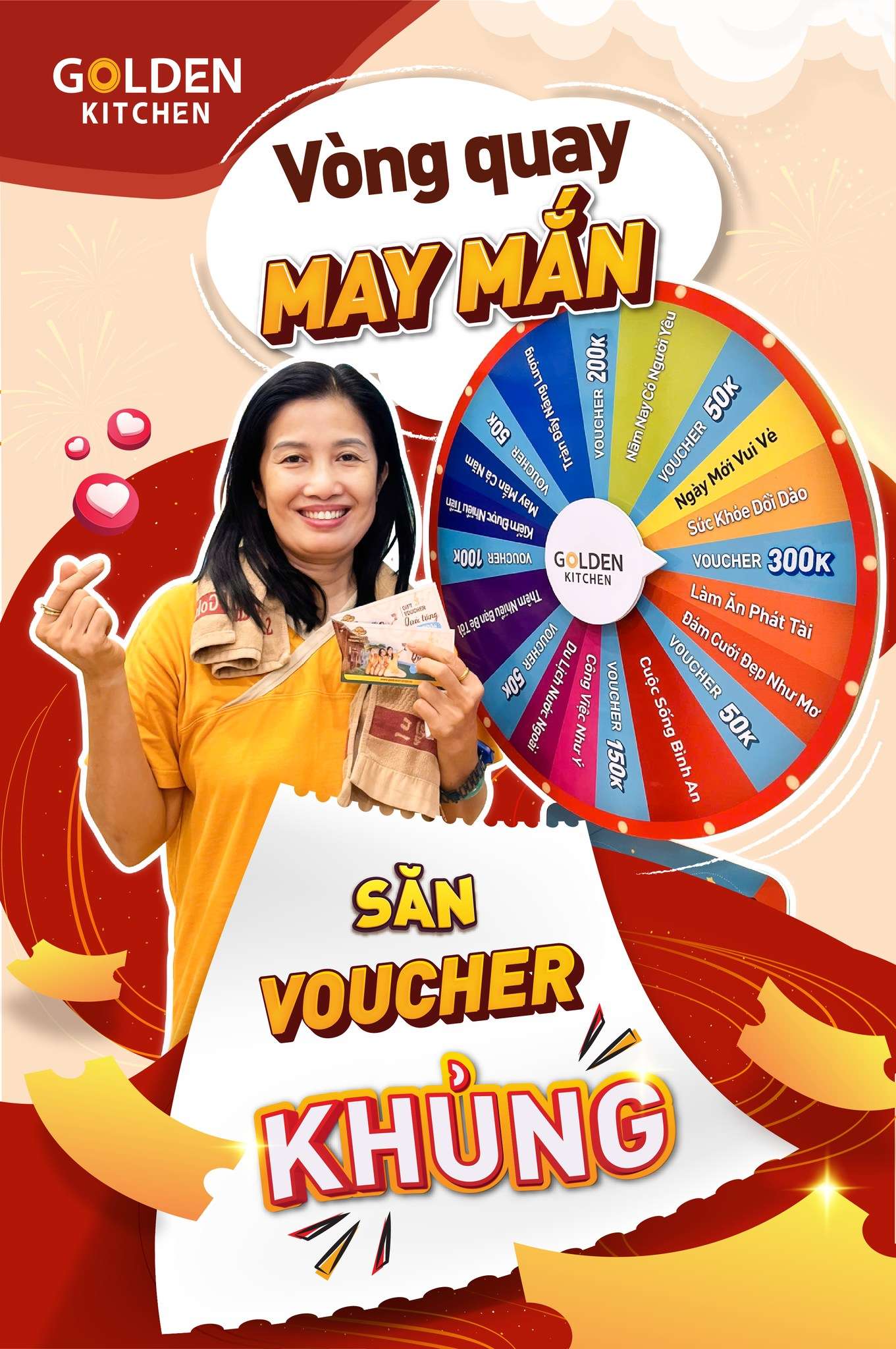 Vòng Quay May Mắn, Săn Voucher Khủng
