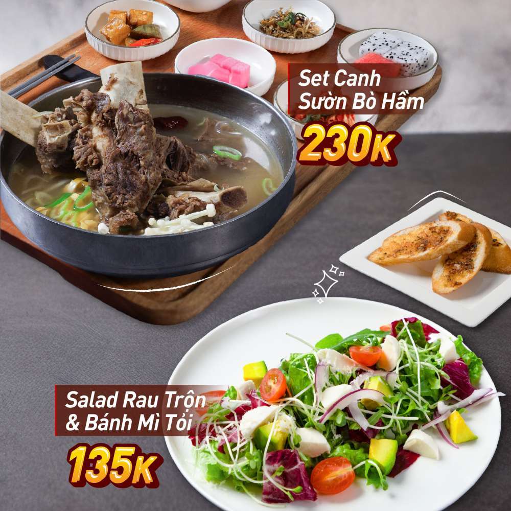 MENU GIA ĐÌNH BỒI BỔ CHO NGƯỜI LỚN, KHOÁI KHẨU CHO TRẺ EM GOLDEN KITCHEN